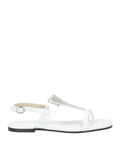 Fabiana Filippi Woman Thong Sandal White Size 7.5 Leather