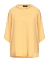 Fabiana Filippi Bead-embellished Round-neck Blouse In Orange
