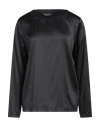 Fabiana Filippi Woman Top Black Size 14 Silk, Elastane, Virgin Wool, Alpaca Wool, Polyester