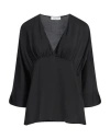 Fabiana Filippi Woman Top Black Size 6 Acetate, Silk