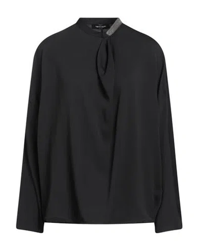 Fabiana Filippi Woman Top Black Size 6 Acetate, Silk, Ecobrass