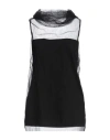 Fabiana Filippi Woman Top Black Size 6 Cotton, Elastane