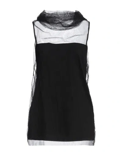 Fabiana Filippi Woman Top Black Size 6 Cotton, Elastane In Black