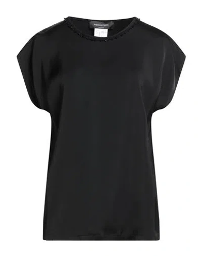 Fabiana Filippi Woman Top Black Size 8 Viscose, Nylon, Glass, Polyester