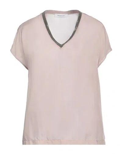 Fabiana Filippi Woman Top Blush Size 12 Viscose, Silk In Pink