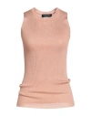 Fabiana Filippi Woman Top Blush Size 6 Viscose, Metallic Fiber In Pink