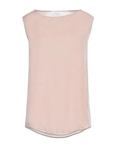 FABIANA FILIPPI FABIANA FILIPPI WOMAN TOP BLUSH SIZE 6 VISCOSE, SILK, ECOBRASS