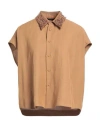 Fabiana Filippi Camel Colored Shirt In Beige