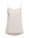 Fabiana Filippi Woman Top Light Grey Size 10 Acetate, Silk, Ecobrass In Grey