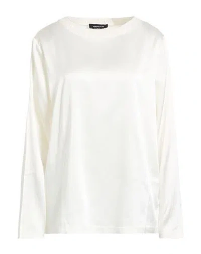FABIANA FILIPPI FABIANA FILIPPI WOMAN TOP IVORY SIZE 2 SILK, ELASTANE, VIRGIN WOOL, ALPACA WOOL, POLYESTER