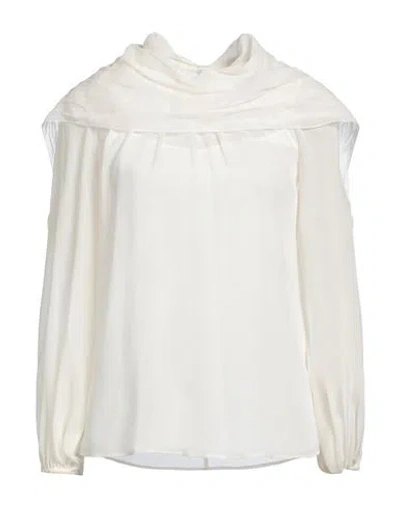Fabiana Filippi Woman Top Ivory Size 4 Silk, Elastane In White