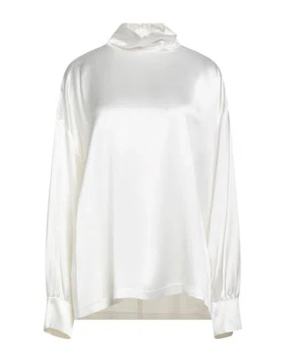 Fabiana Filippi Woman Top Ivory Size 8 Viscose, Wool In White