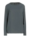 Fabiana Filippi Woman Top Lead Size 6 Acetate, Silk, Virgin Wool, Cashmere, Alpaca Wool In Grey