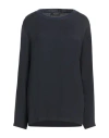 Fabiana Filippi Woman Top Midnight Blue Size 14 Acetate, Silk, Virgin Wool, Cashmere, Alpaca Wool In Blue