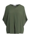 Fabiana Filippi Woman Top Military Green Size 10 Acetate, Silk, Ecobrass In Green