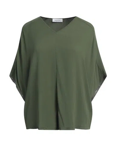 Fabiana Filippi Woman Top Military Green Size 10 Acetate, Silk, Ecobrass