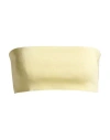 Fabiana Filippi Fine-ribbed Bandeau Top In Yellow