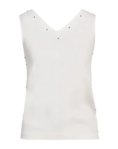 Fabiana Filippi Studed V-neck Crepe Blouse In White