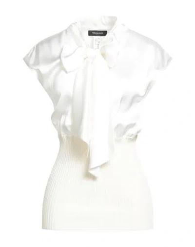 FABIANA FILIPPI FABIANA FILIPPI WOMAN TOP WHITE SIZE 14 VISCOSE, COTTON