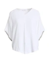 Fabiana Filippi Woman Top White Size 6 Acetate, Silk, Ecobrass