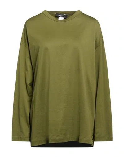 Fabiana Filippi Woman T-shirt Military Green Size 10 Cotton, Viscose