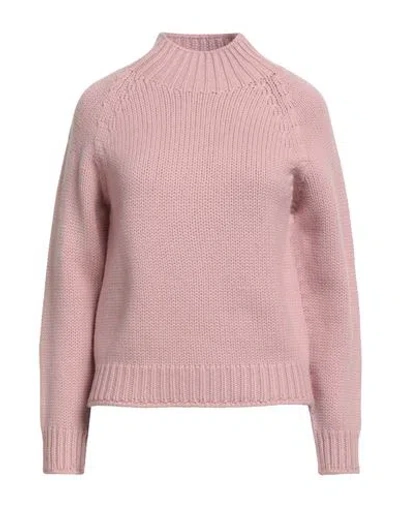 Fabiana Filippi Woman Turtleneck Antique Rose Size 14 Virgin Wool In Pink