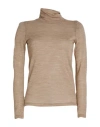 Fabiana Filippi Woman Turtleneck Beige Size 4 Wool, Polyamide In Beige