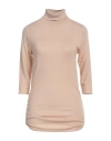 Fabiana Filippi Woman Turtleneck Beige Size 6 Virgin Wool, Polyamide, Polyester In Beige