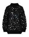 Fabiana Filippi Woman Turtleneck Black Size M Acrylic, Wool, Polyamide, Polyester, Silk In Black