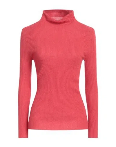 Fabiana Filippi Woman Turtleneck Brick Size 4 Virgin Wool, Silk, Cashmere In Red