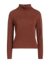 Fabiana Filippi Woman Turtleneck Brown Size 14 Cashmere