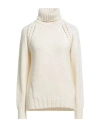 Fabiana Filippi Chunky Ribbed Knit Sweater With High Turtleneck In Neutral