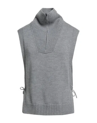 Fabiana Filippi Woman Turtleneck Grey Size M Merino Wool In Gray