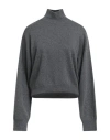 Fabiana Filippi Woman Turtleneck Lead Size 12 Merino Wool, Viscose, Silk, Cashmere, Polyester In Gray