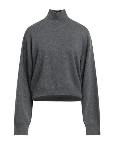 Fabiana Filippi Woman Turtleneck Lead Size 12 Merino Wool, Viscose, Silk, Cashmere, Polyester In Gray