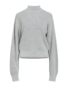 Fabiana Filippi Woman Turtleneck Light Grey Size 12 Merino Wool, Mohair Wool, Polyamide, Wool, Silk In Gray