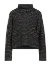 Fabiana Filippi Woman Turtleneck Midnight Blue Size 8 Synthetic Fibers, Virgin Wool, Mohair Wool, Wo In Black