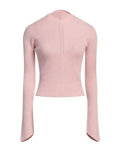 Fabiana Filippi Woman Turtleneck Pink Size 4 Merino Wool, Cotton
