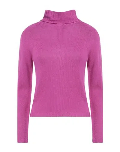 Fabiana Filippi Woman Turtleneck Purple Size 4 Cashmere In Pink