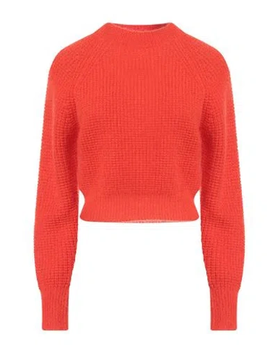 Fabiana Filippi Woman Sweater Red Size 10 Mohair Wool, Polyamide, Wool