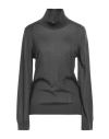 Fabiana Filippi Woman Turtleneck Charcoal Size 8 Cashmere, Silk In Grey