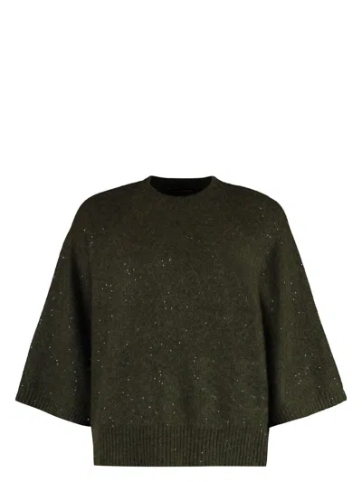 Fabiana Filippi Women's Boxed 3/4 Sleeve Sweater In Green