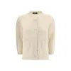 Fabiana Filippi Crewneck Buttoned Knitted Cardigan In White