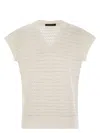 Fabiana Filippi Women's Cotton Crochet Jumper With Sequins Sweater In White