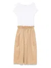 Fabiana Filippi Short Sleeve Dress In Beige