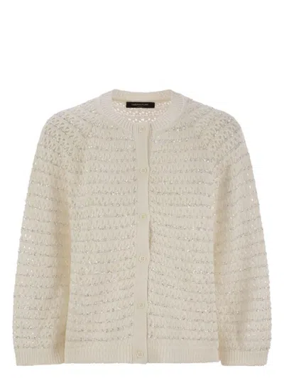 FABIANA FILIPPI WOMEN'S COTTON OPEN CAPE WITH SEQUINS