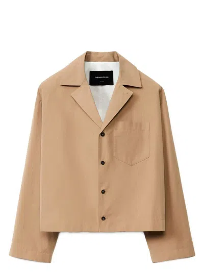 Fabiana Filippi Women's Cotton Short Coat In Beige