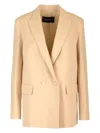 Fabiana Filippi Linen Viscose Double Breasted Jacket In 0144