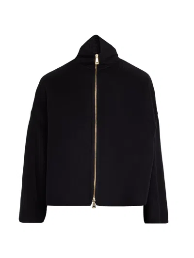Fabiana Filippi Women's Double-faced Wool Zip Jacket In Blue