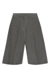 Fabiana Filippi Pressed-crease Knee-length Shorts In Grey
